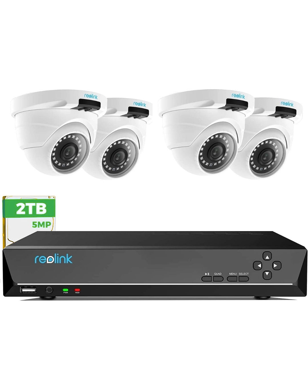 Reolink 4MP 8CH PoE CCTV Security Camera System