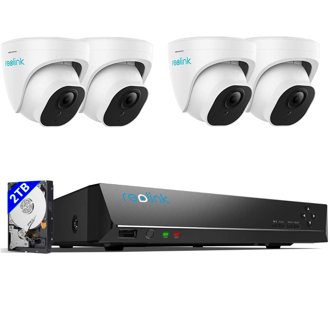 4x 4K NVR 5MP PoE CCTV Security Camera System 